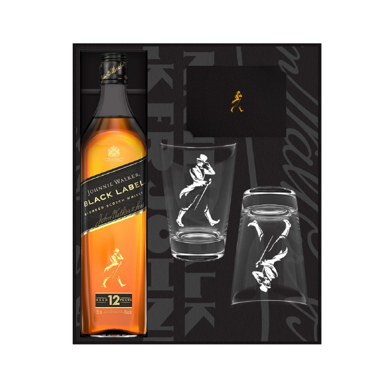 Johnnie Walker Black Label Whisky 12 Years 40% 700ml (有杯禮盒裝) 黑牌威士忌