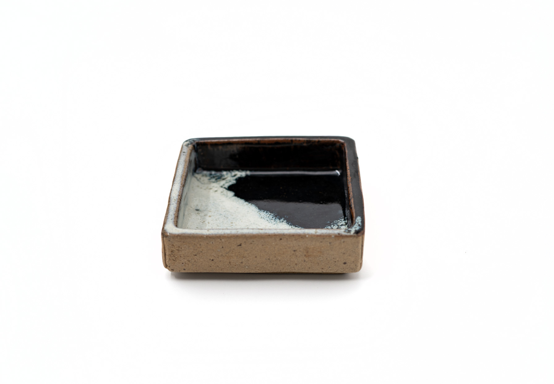 中野陶痴窯｜唐津燒 方皿 12.5 cm