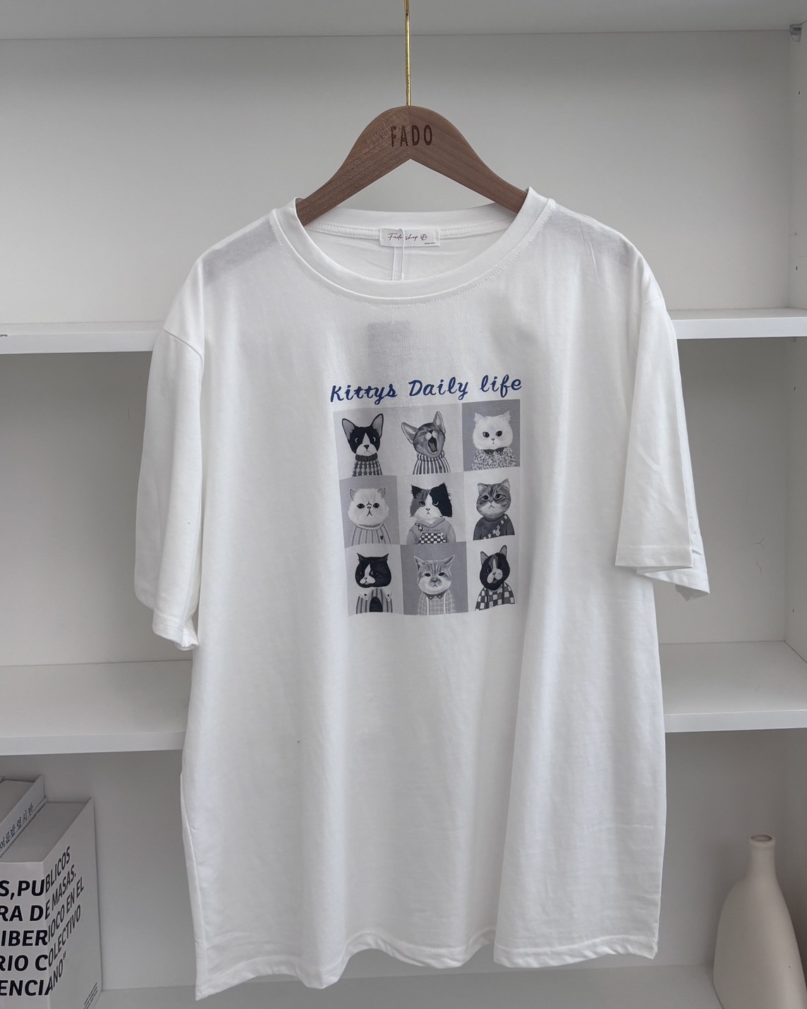 法朵Fado shop｜九宮格貓咪印花短T 0215133