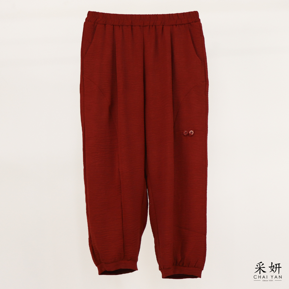 垂墜感休閒束口褲
