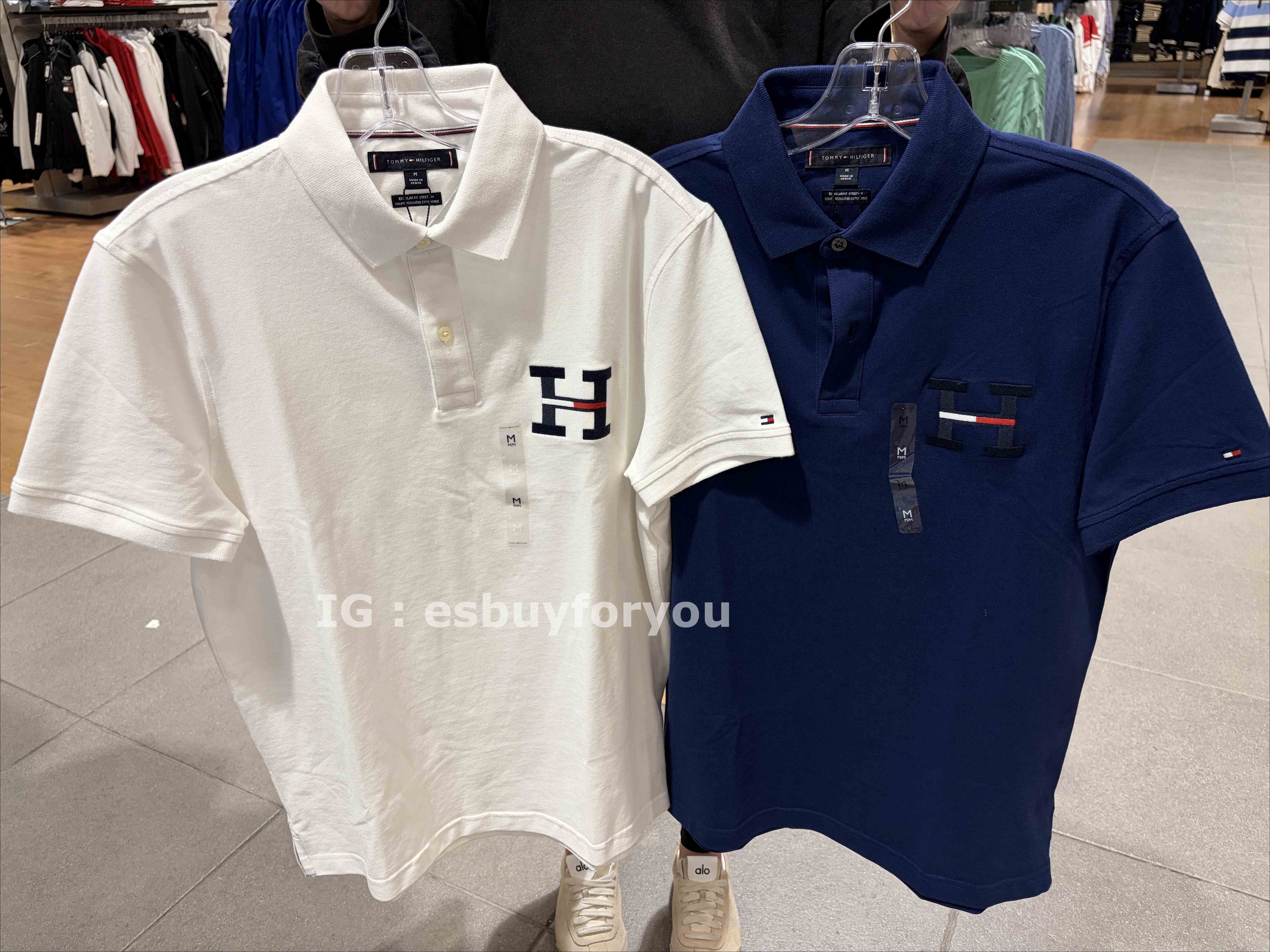 TOMMY 男大人 刺繡H字樣 POLO衫 (3色)