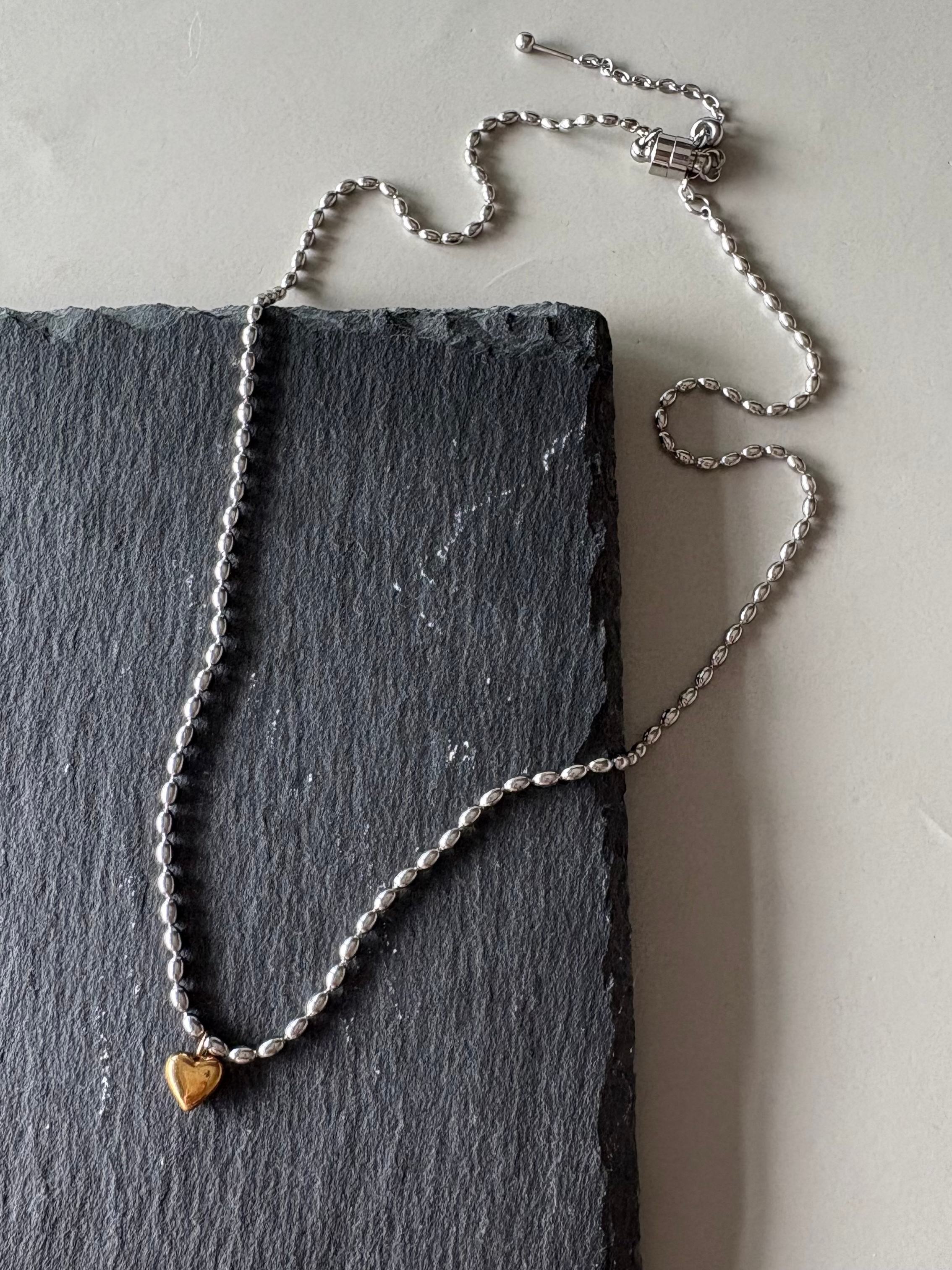MSA heart charm necklace