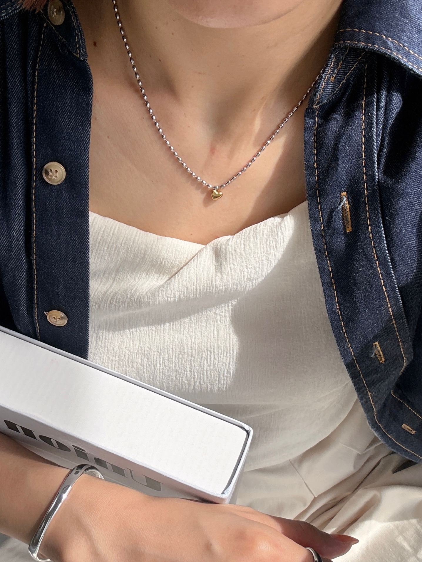 MSA heart charm necklace