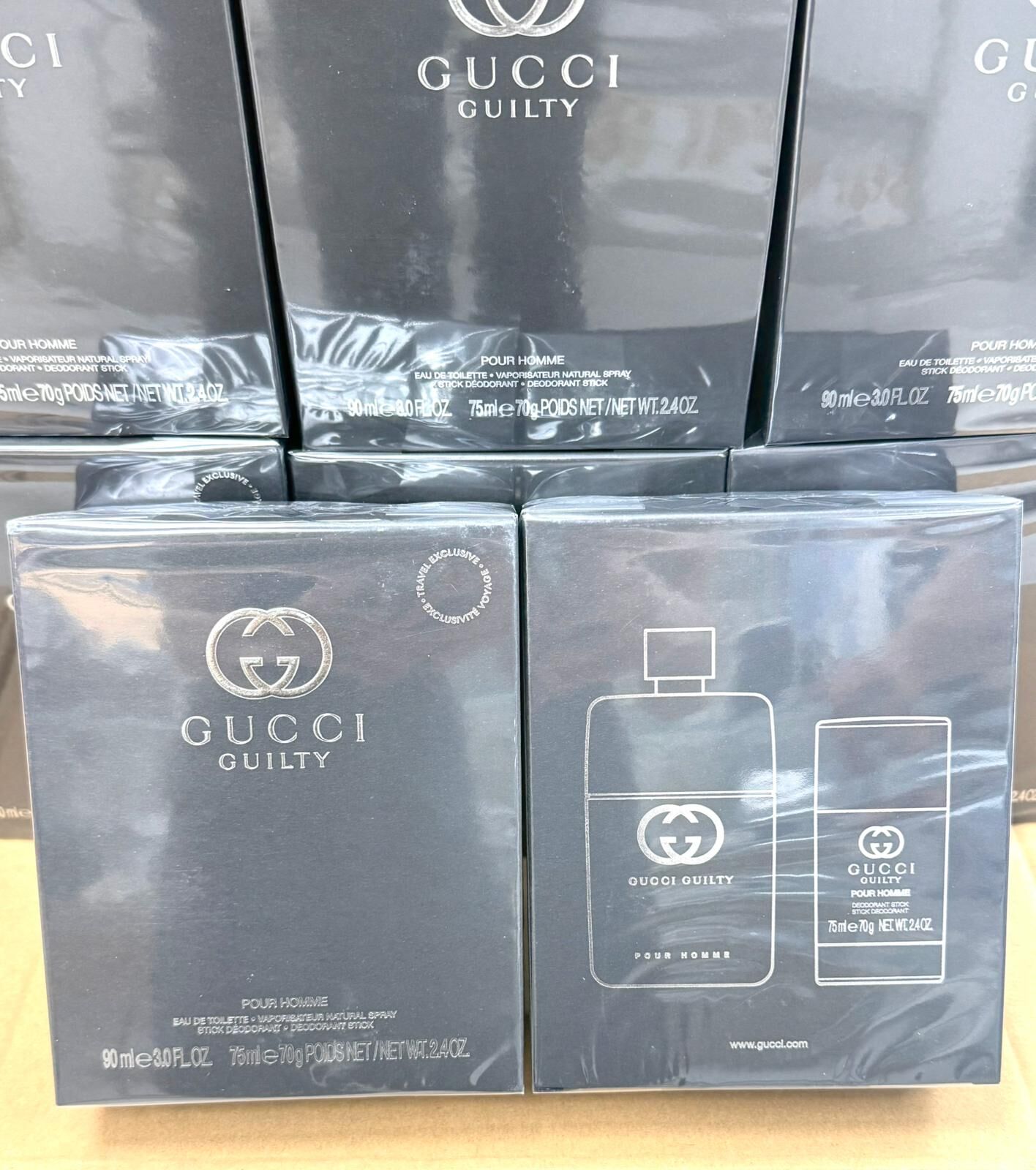 Gucci 古馳 罪愛男士兩件套（淡香水90ml+止汗劑75ml）T279（2-3星期寄出）