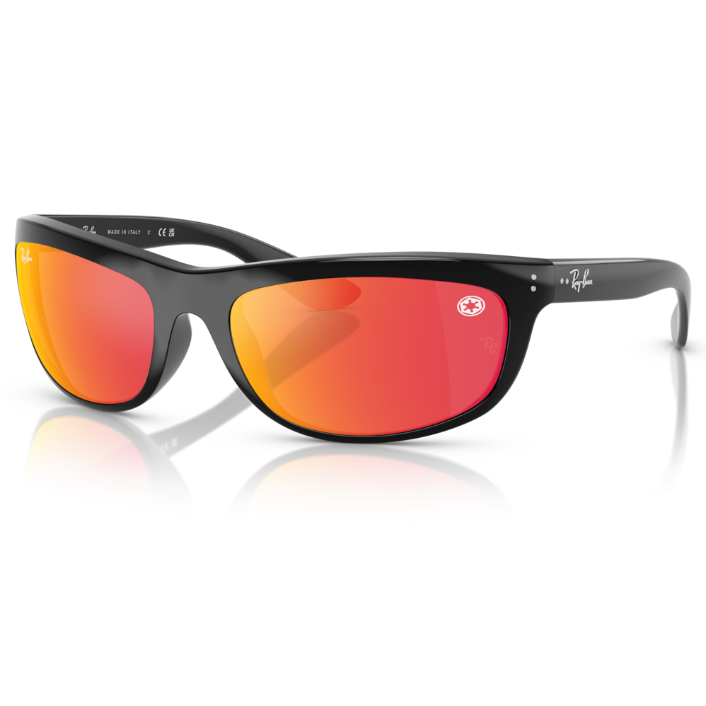 【RayBan】RB4089 68711D-62mm 運動太陽眼鏡♦(黑框橘紅片)