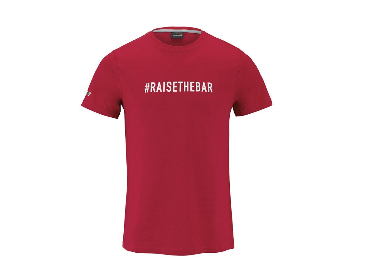 Wilier Triestina T-SHIRT #RAISETHEBAR 紅色