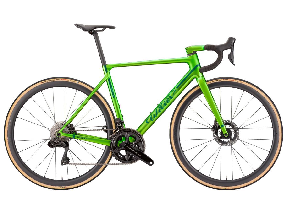 Wilier Triestina Verticale 全能爬坡車 Shimano Dura Ace  Di2 2X12  Miche KELOS RD 36 碳纖維碟煞輪組 浩克綠
