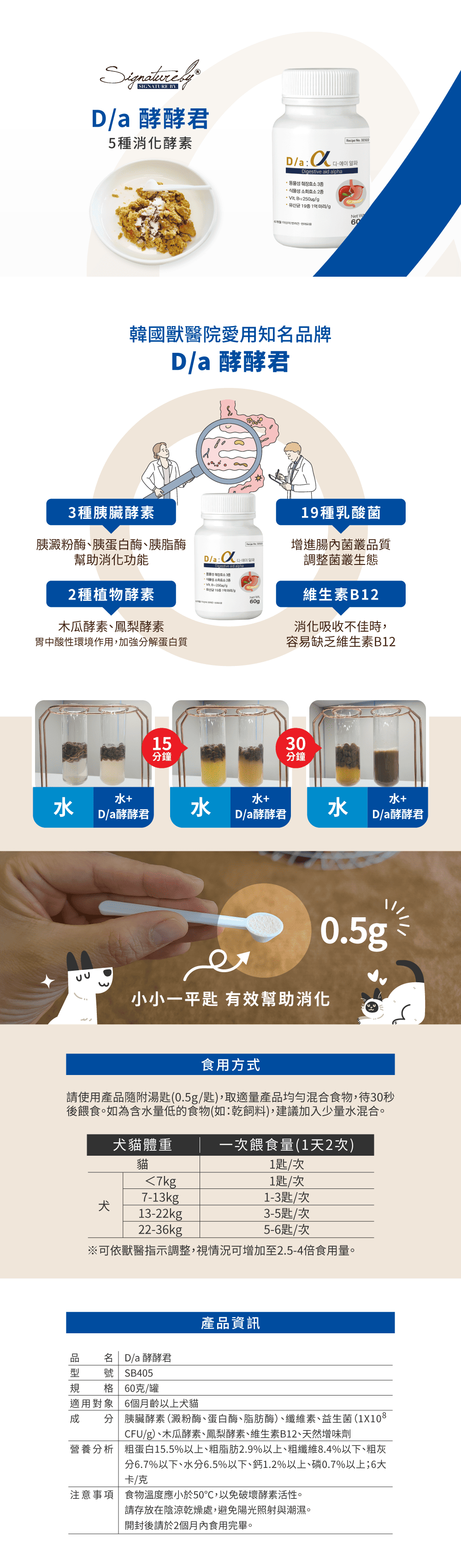 signature寵物消化酵素 胰臟酵素