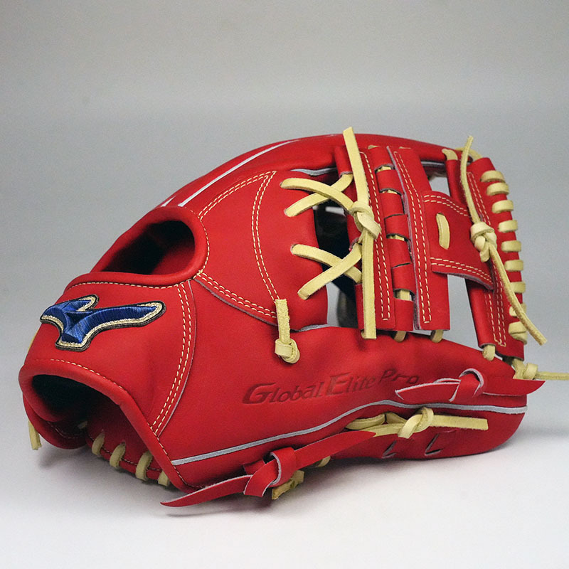 Mizuno Global Elite Pro GE-DP6 レッド 日本製MIZUNO GLOBAL ELITE PRO GE-DP6 HAGA JAPAN 硬式內野手套