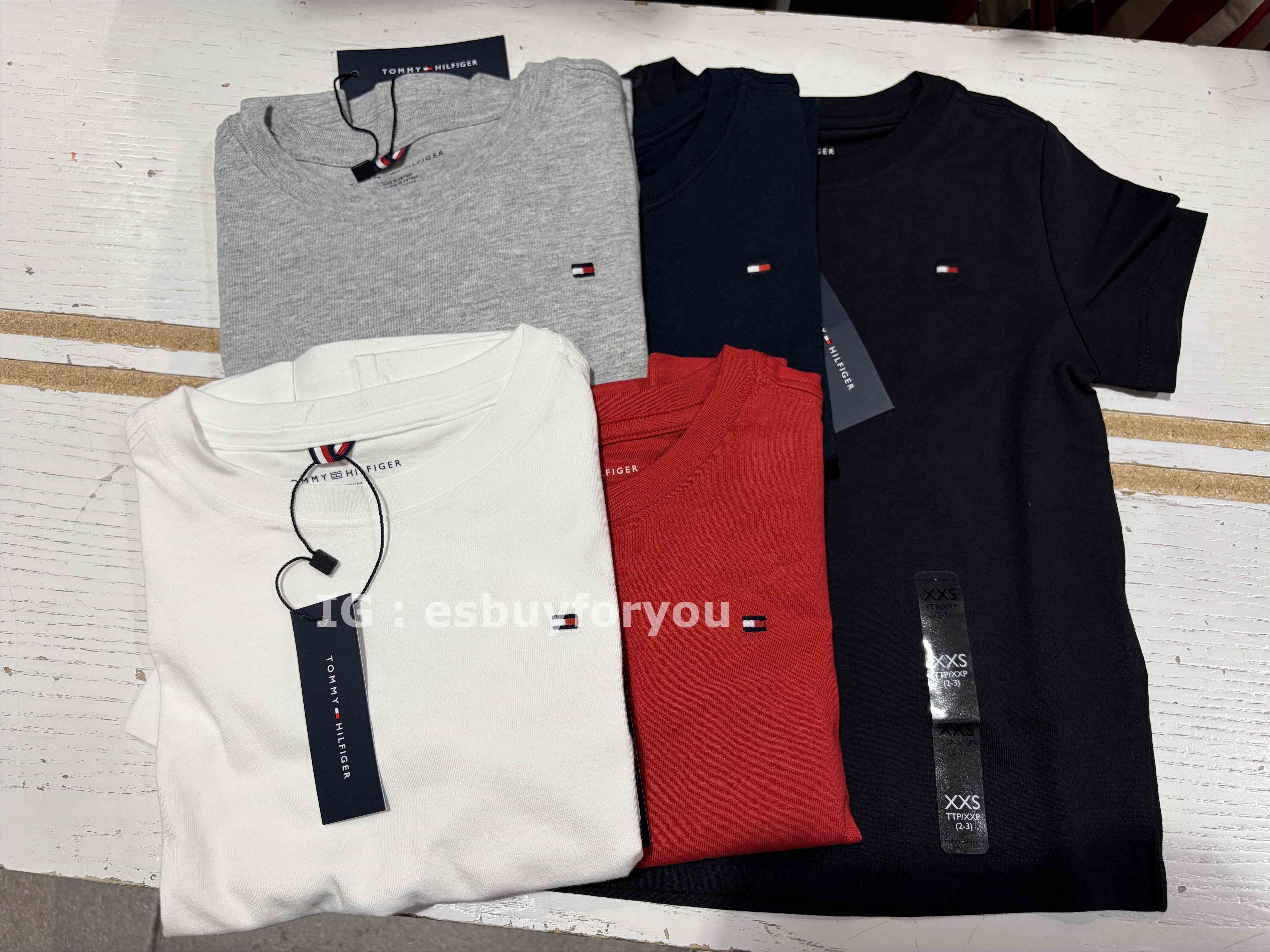 TOMMY 男大童 經典款 素面 圓領 小LOGO 短TEE (5色)