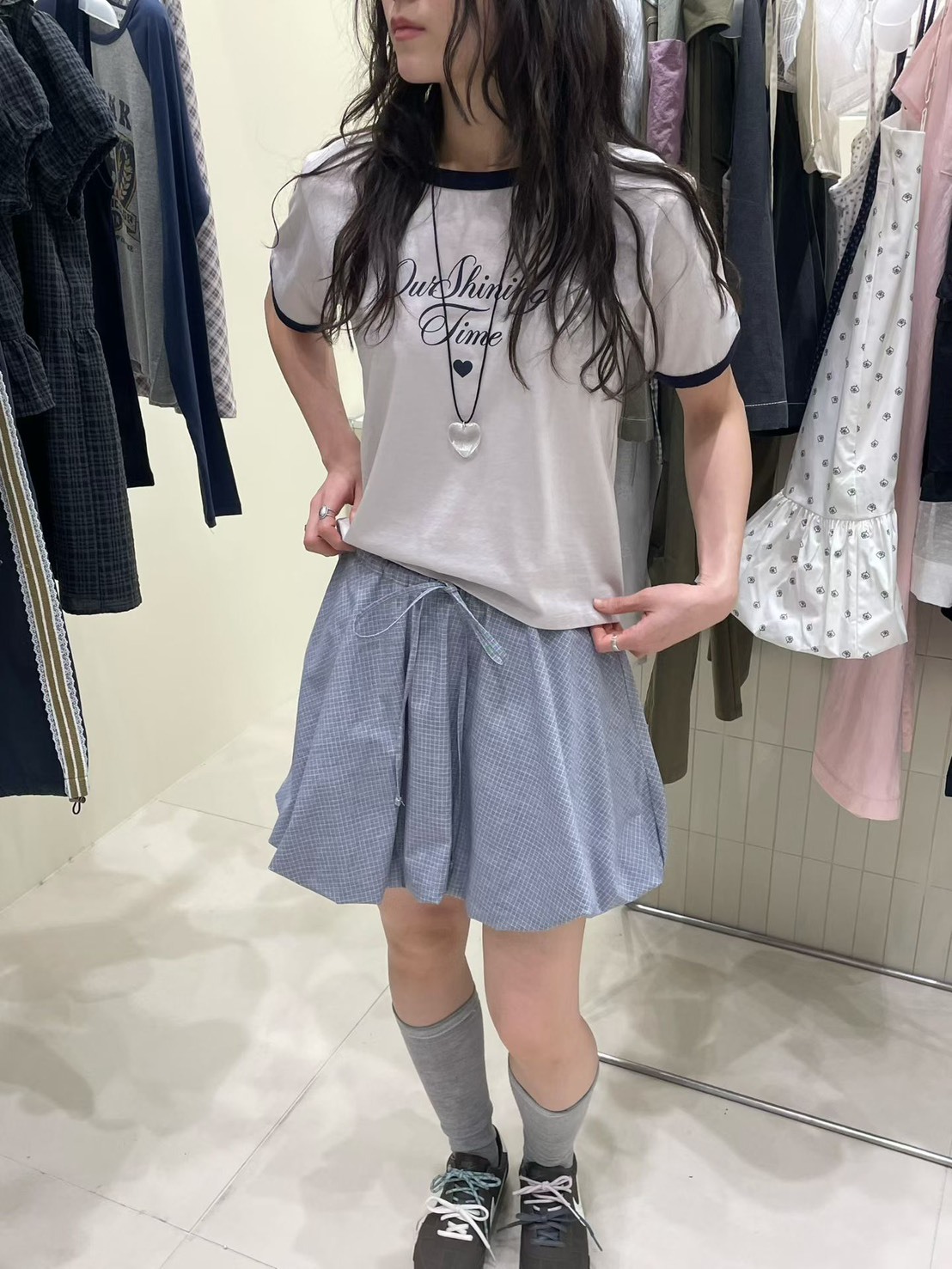 滾邊簽字小愛心短T