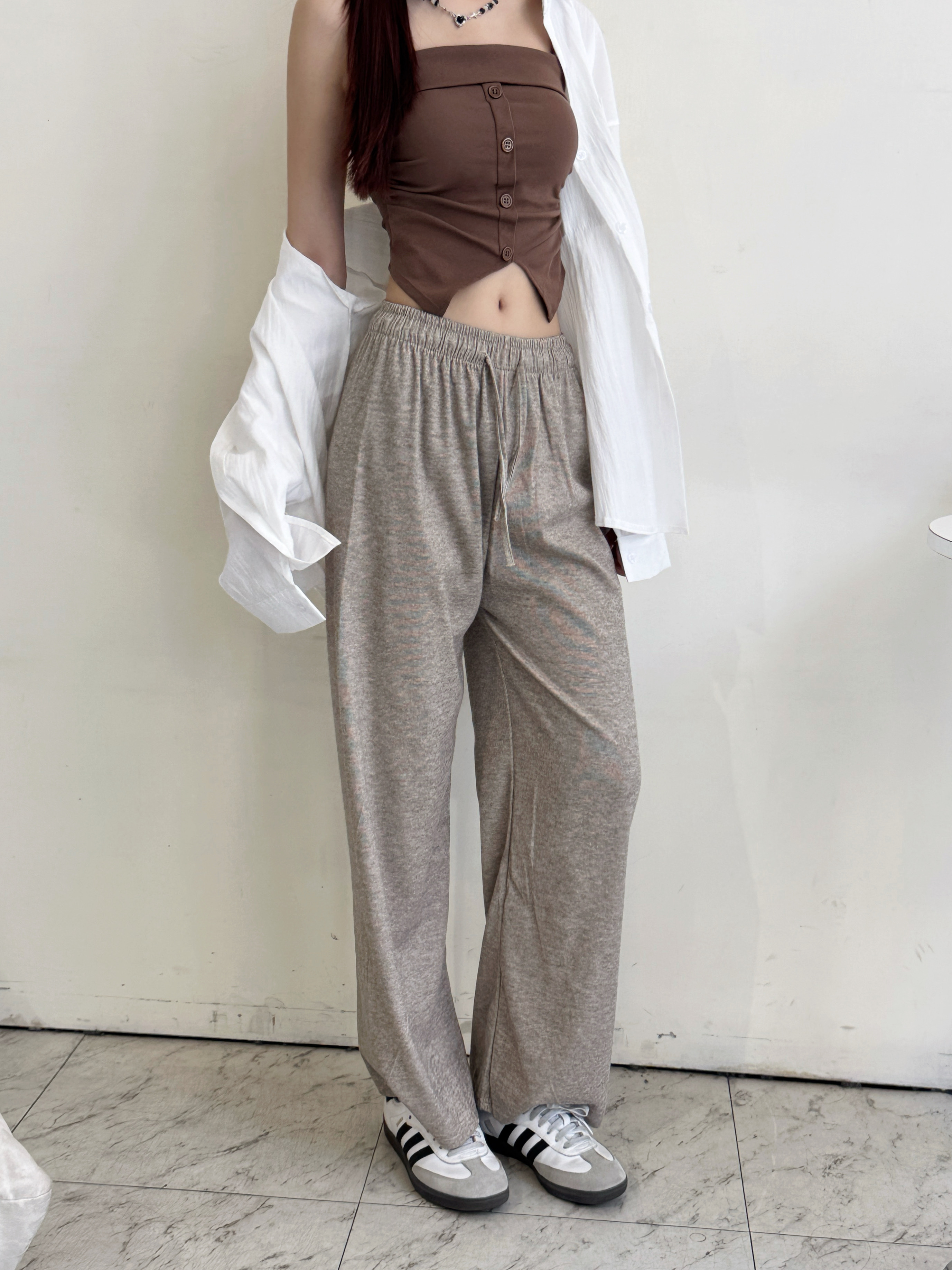 細條紋舒服棉褲-1182
