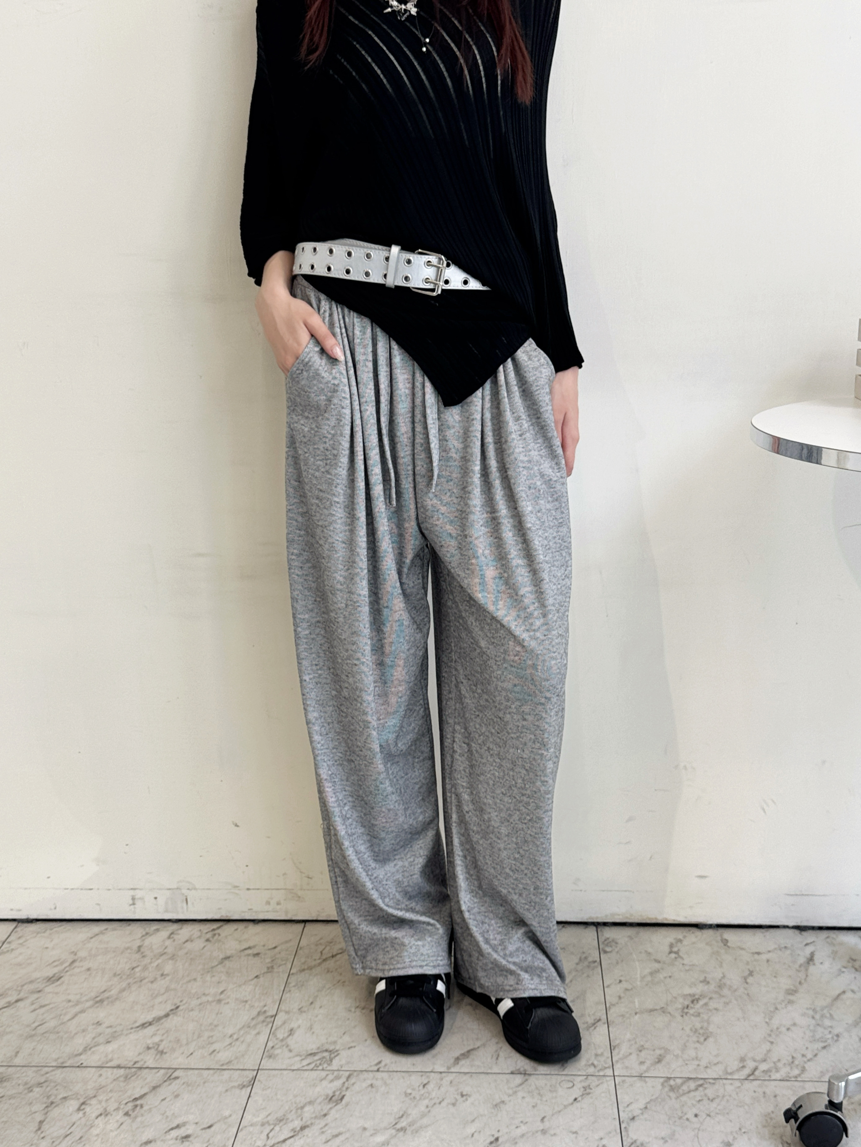 細條紋舒服棉褲-1182