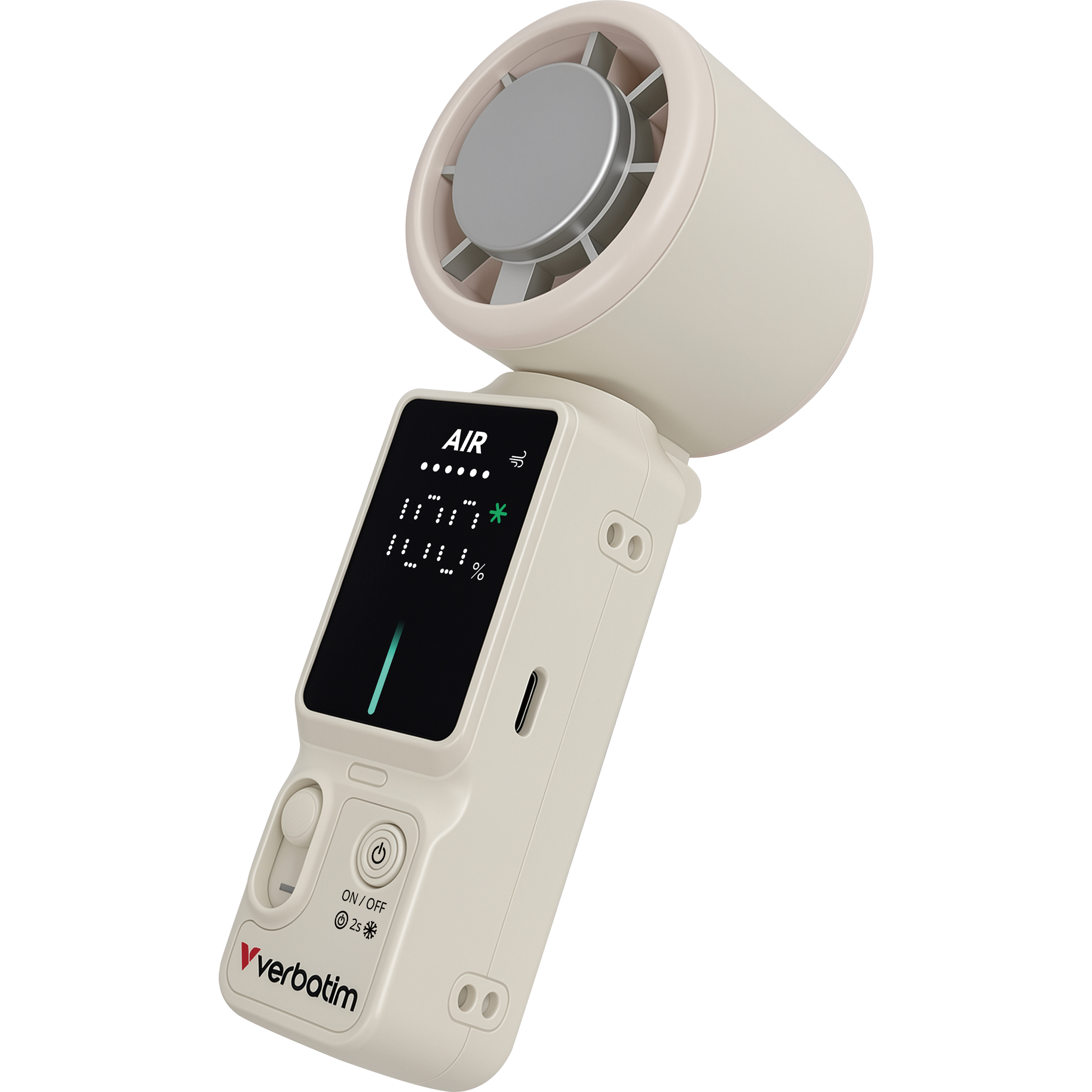 Verbatim Cool 'n' Go Ice Touch Pro 手持風扇｜強效冷感隨身降溫
