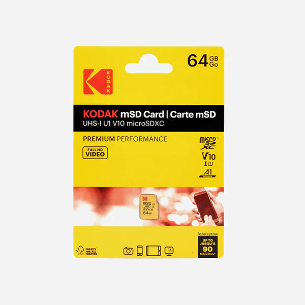 Kodak 柯達 V10 U1 MicroSD 64GB 無轉接卡