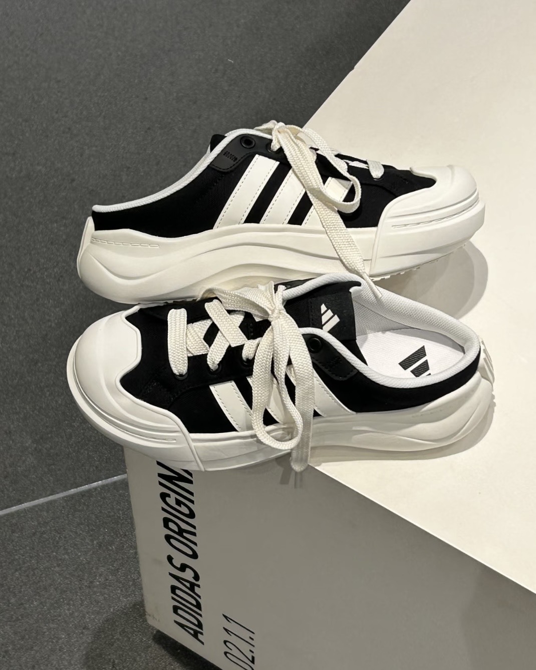 Adidas Maxxcourt Mule 大頭 厚底 增高 穆勒鞋 2色