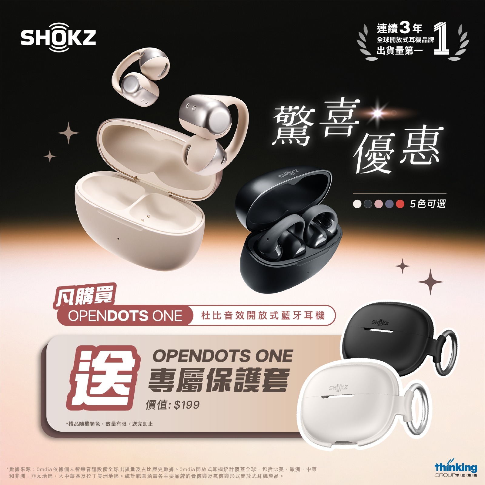 Shokz OpenDots ONE 杜比音效開放式藍牙耳機E310