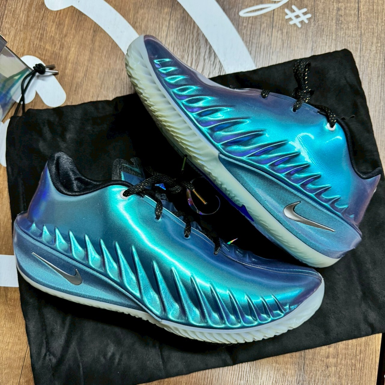 二手 US10.5〈門市現貨〉NIKE AIR ZOOM GT CUT 4 'PREHEAT' 冰川藍 實戰 籃球鞋【IQ6205-500】GTCUT4 GTCUT