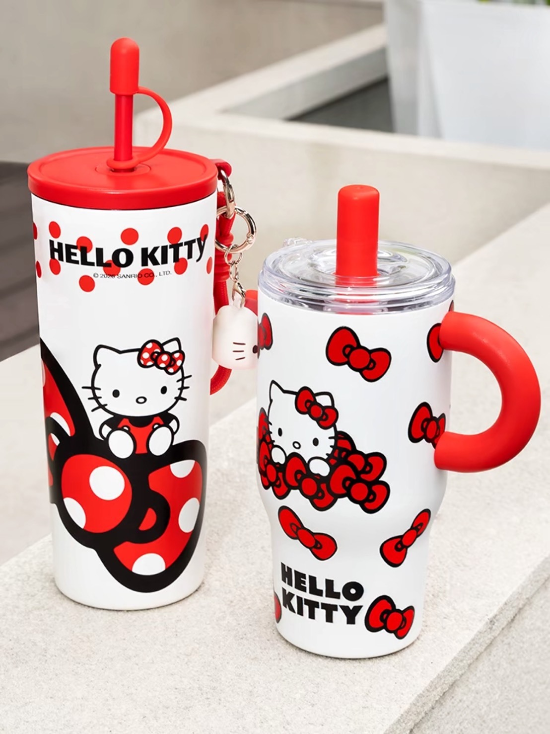 正版授權 三麗鷗 HELLO KITTY 蝴蝶結系列 保冷 保溫杯