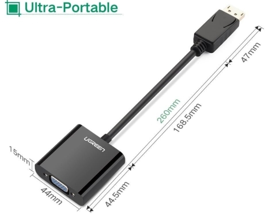 Ugreen DP 轉 VGA 轉換器-DP109-20415