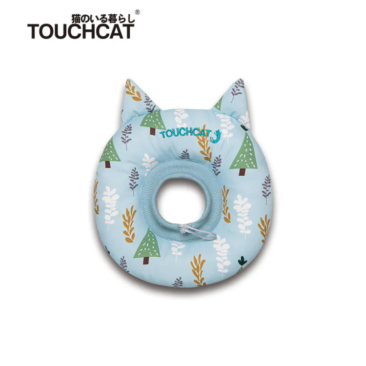 Touchcat 防舔頭套 - 粉藍色 M碼