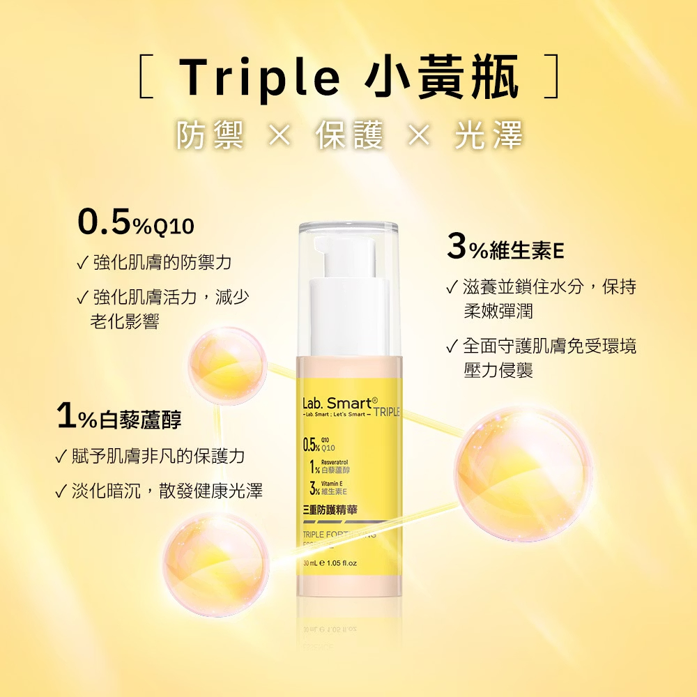Dr.Hsieh Lab Smart Triple 三重防護精華30ml 黃色