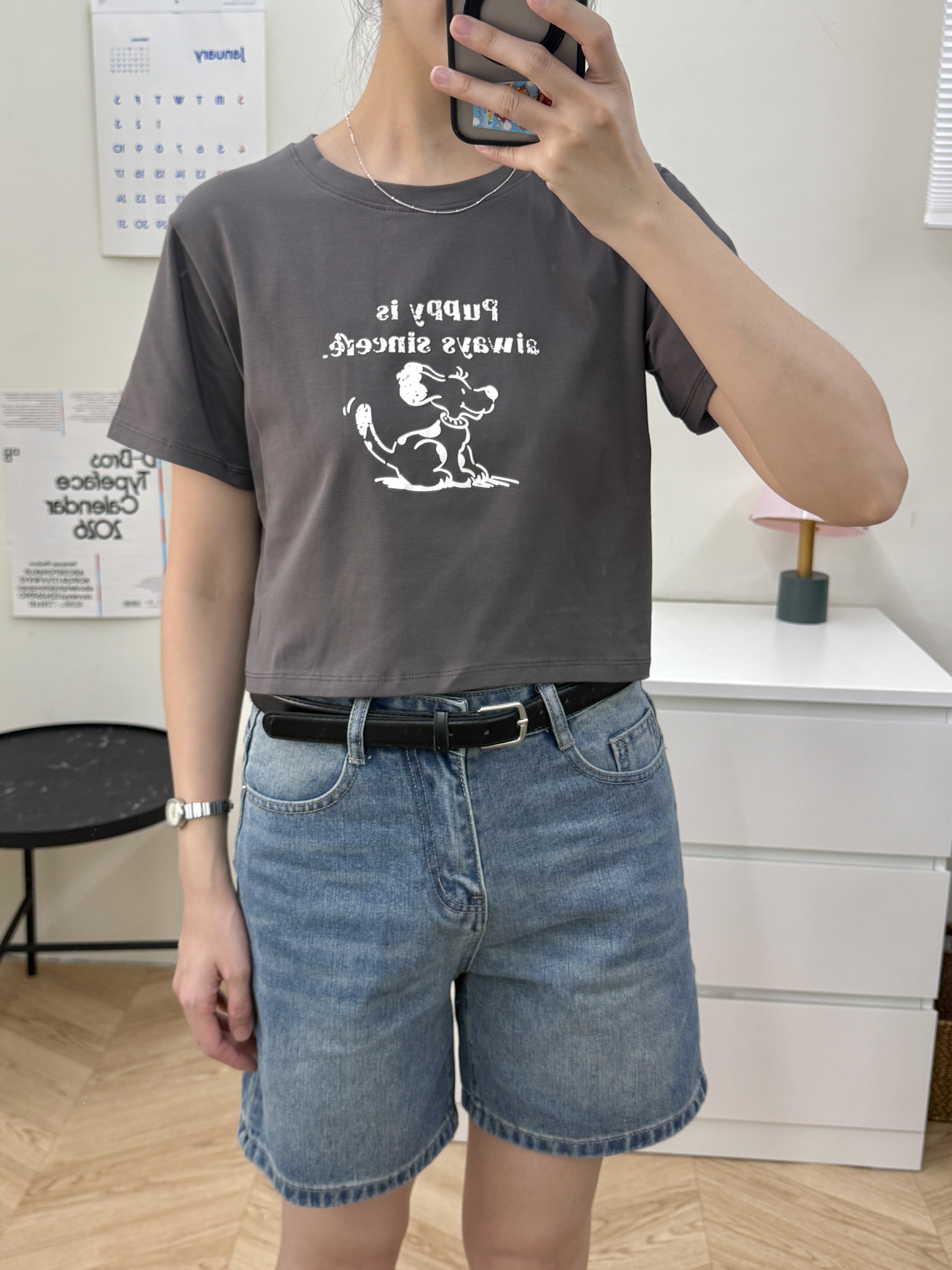 牛仔四分短褲