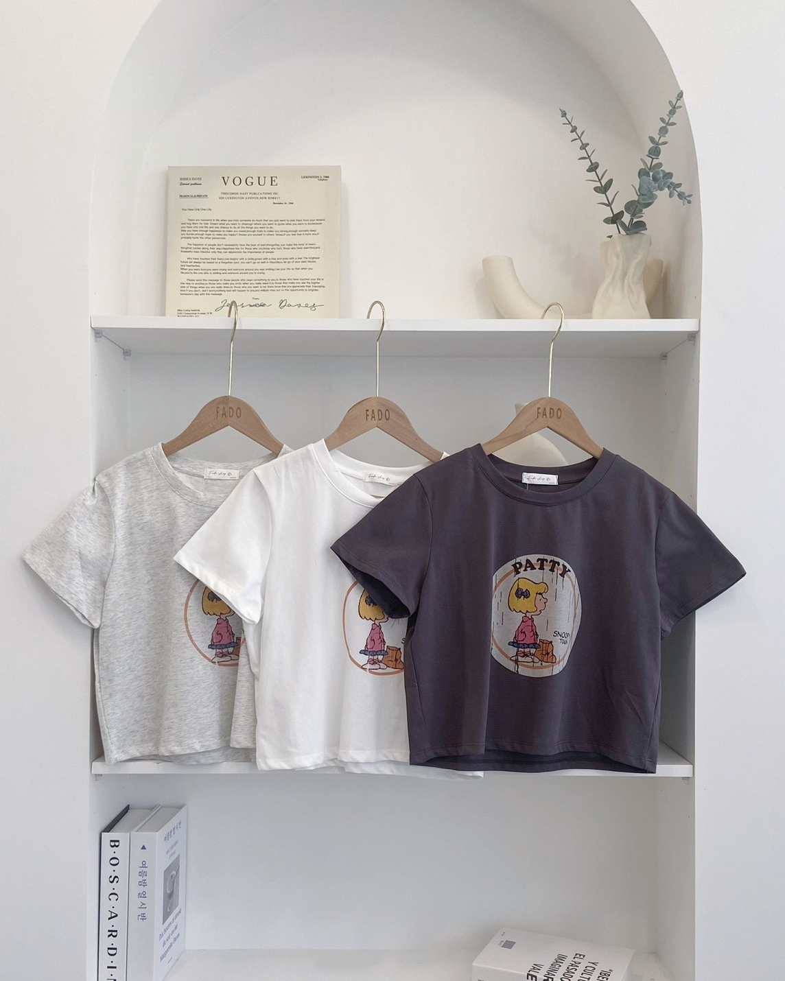 法朵Fado shop｜美式卡通圓框短版T 0215146 三色