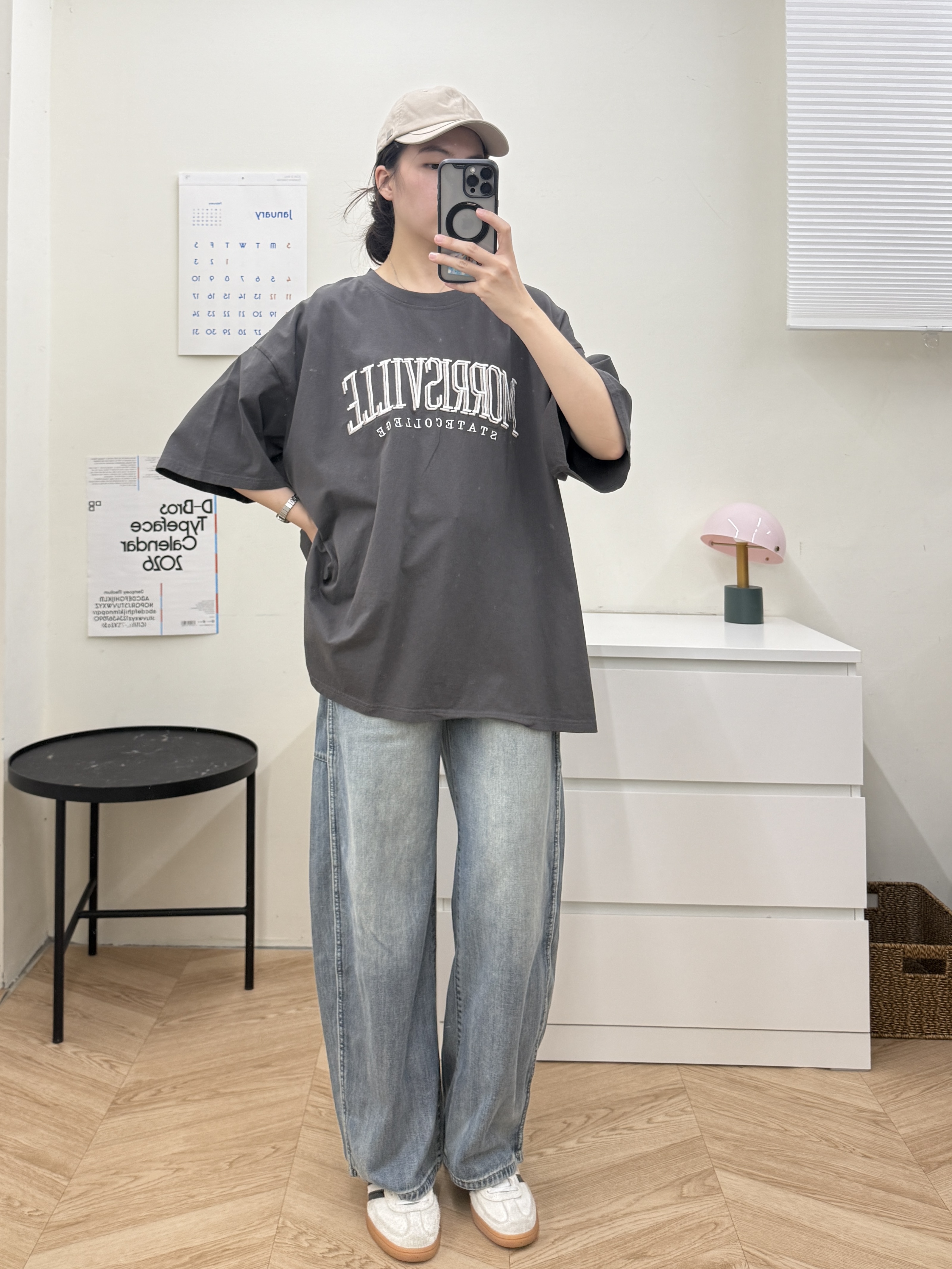 英文字刺繡大T*3色