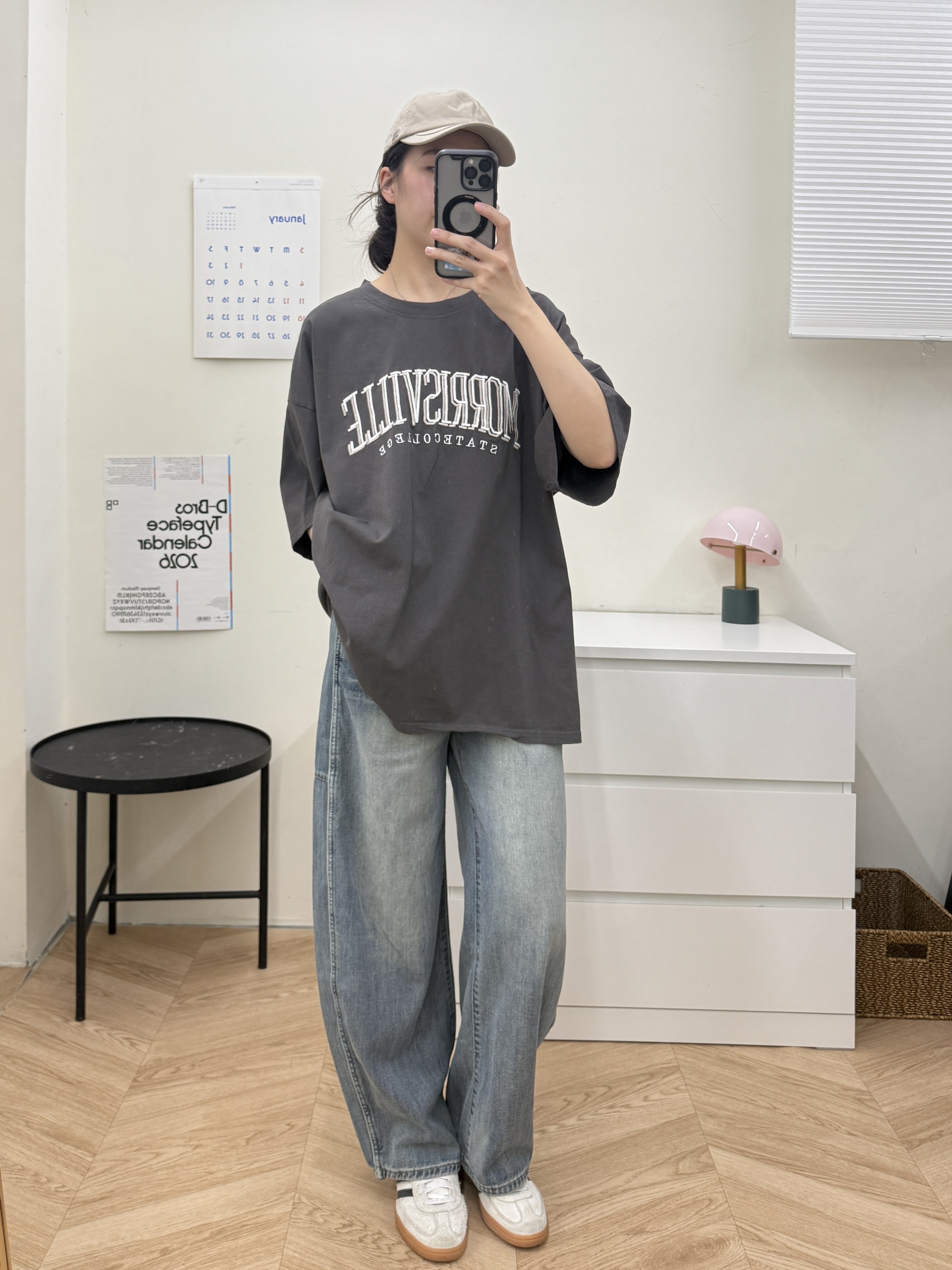 英文字刺繡大T*3色