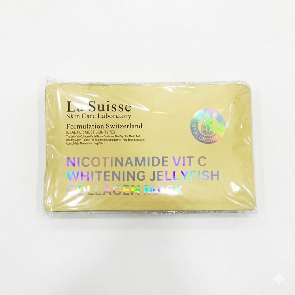 La Suisse VIT-C美白煙酸胺精華膠原面膜️（10片）