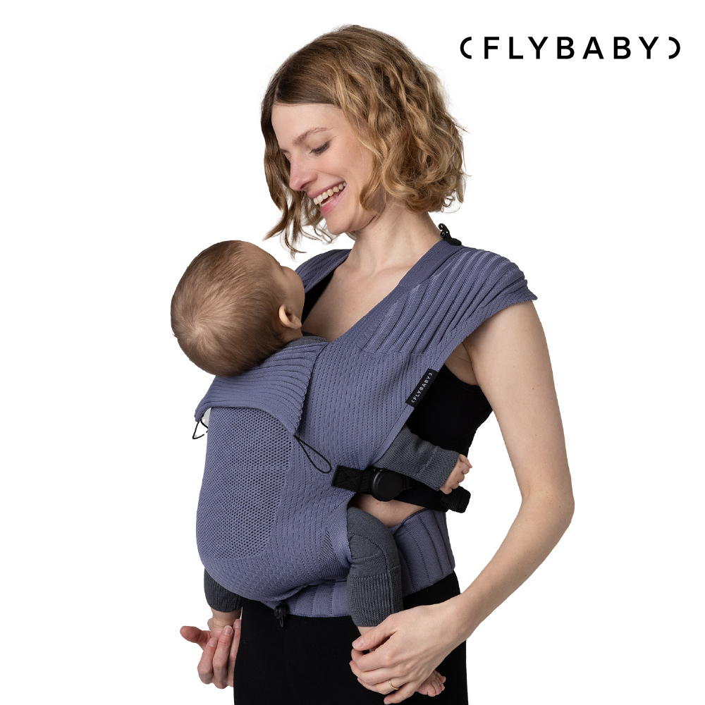 Flybaby  Air 輕便透氣嬰兒揹巾_柔霧紫