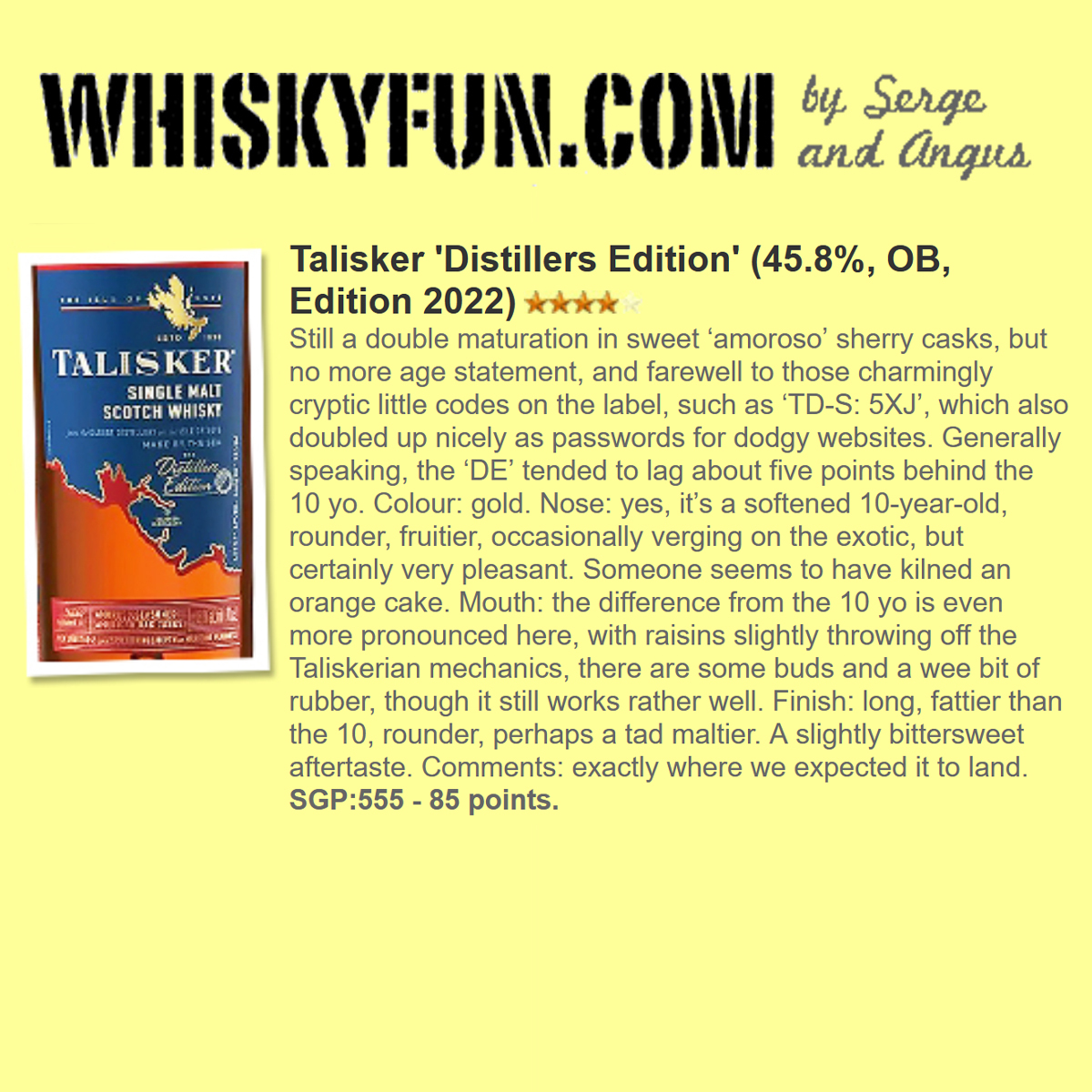 Talisker Distillers Edition 2022 45.8%