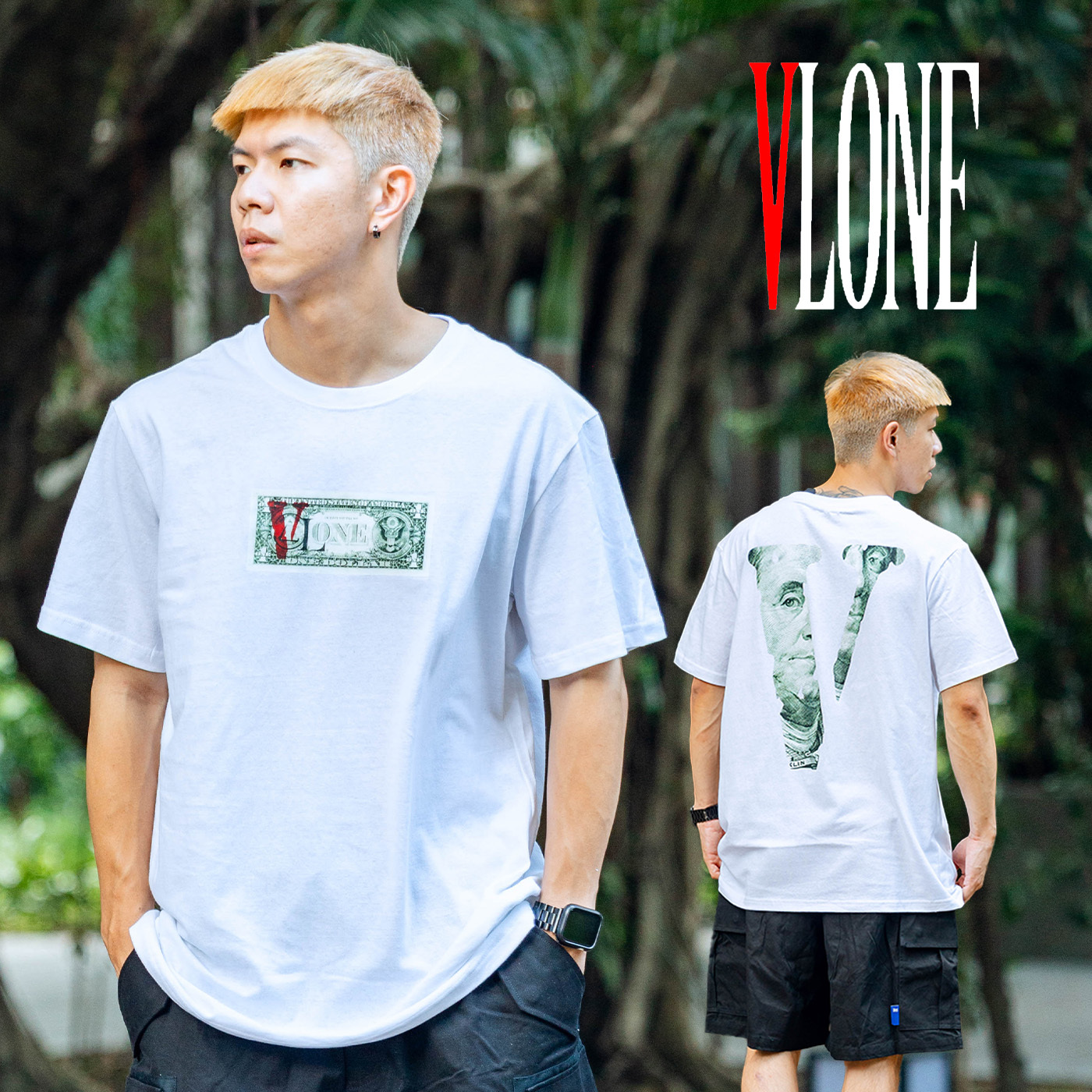 VLONE 水洗 提線木偶 印花短T 鬼手/美元