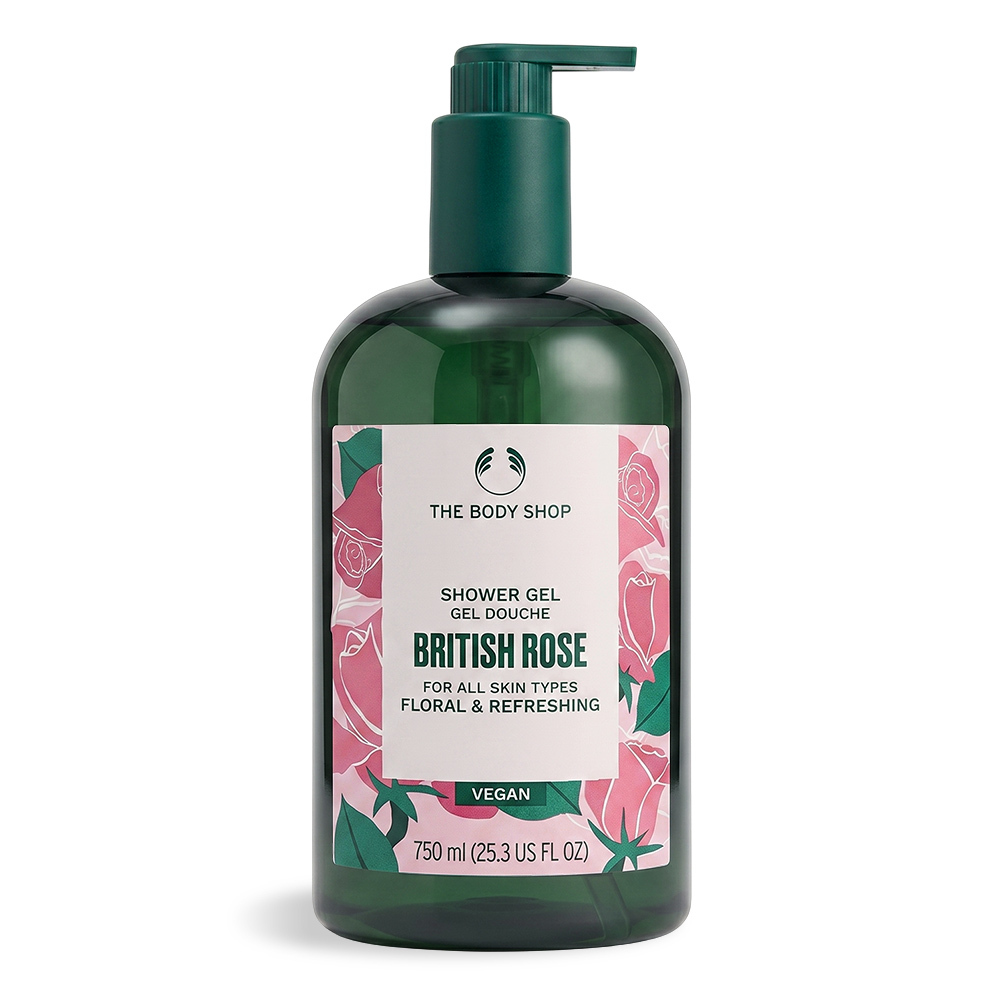 THE BODY SHOP 沐浴膠(750ml)-粉紅葡萄柚活力/英皇玫瑰嫩膚/辣木籽更新-國際航空版