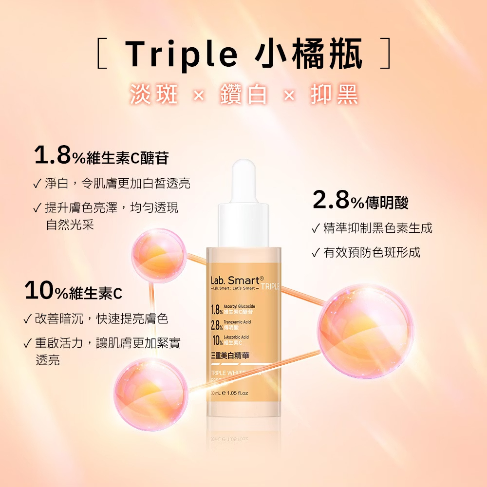 Dr.Hsieh達特醫 Lab Smart Triple 三重美白精華30ml 橙色