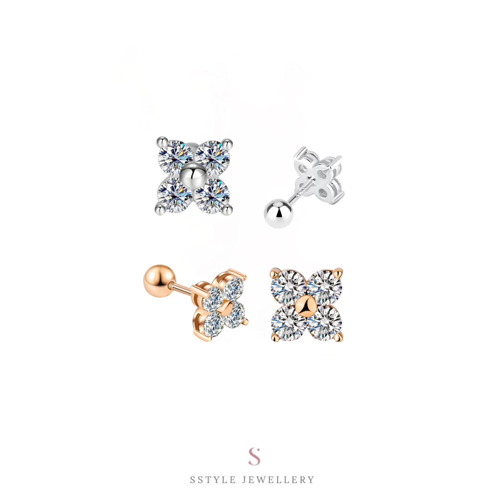 Mia moissanite earrings