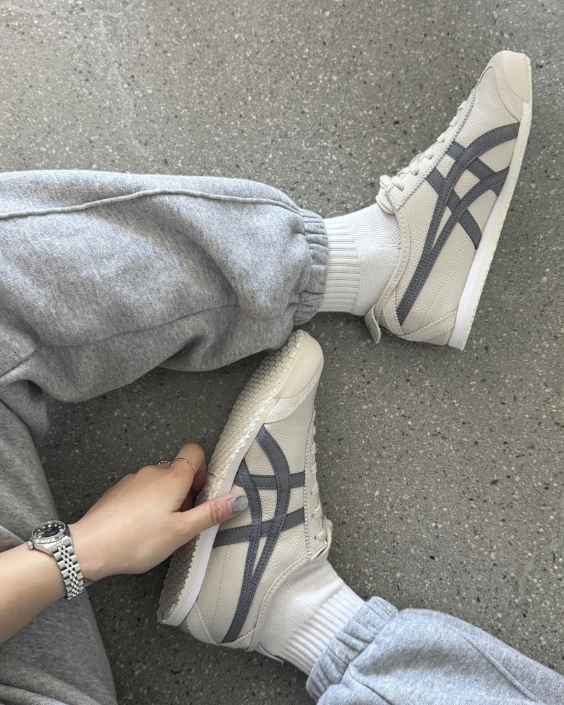 <終於補貨💜>Onitsuka Tiger Mexico 66 鬼塚虎 德訓鞋 荔枝紋 皮革 復古 燕麥米灰
