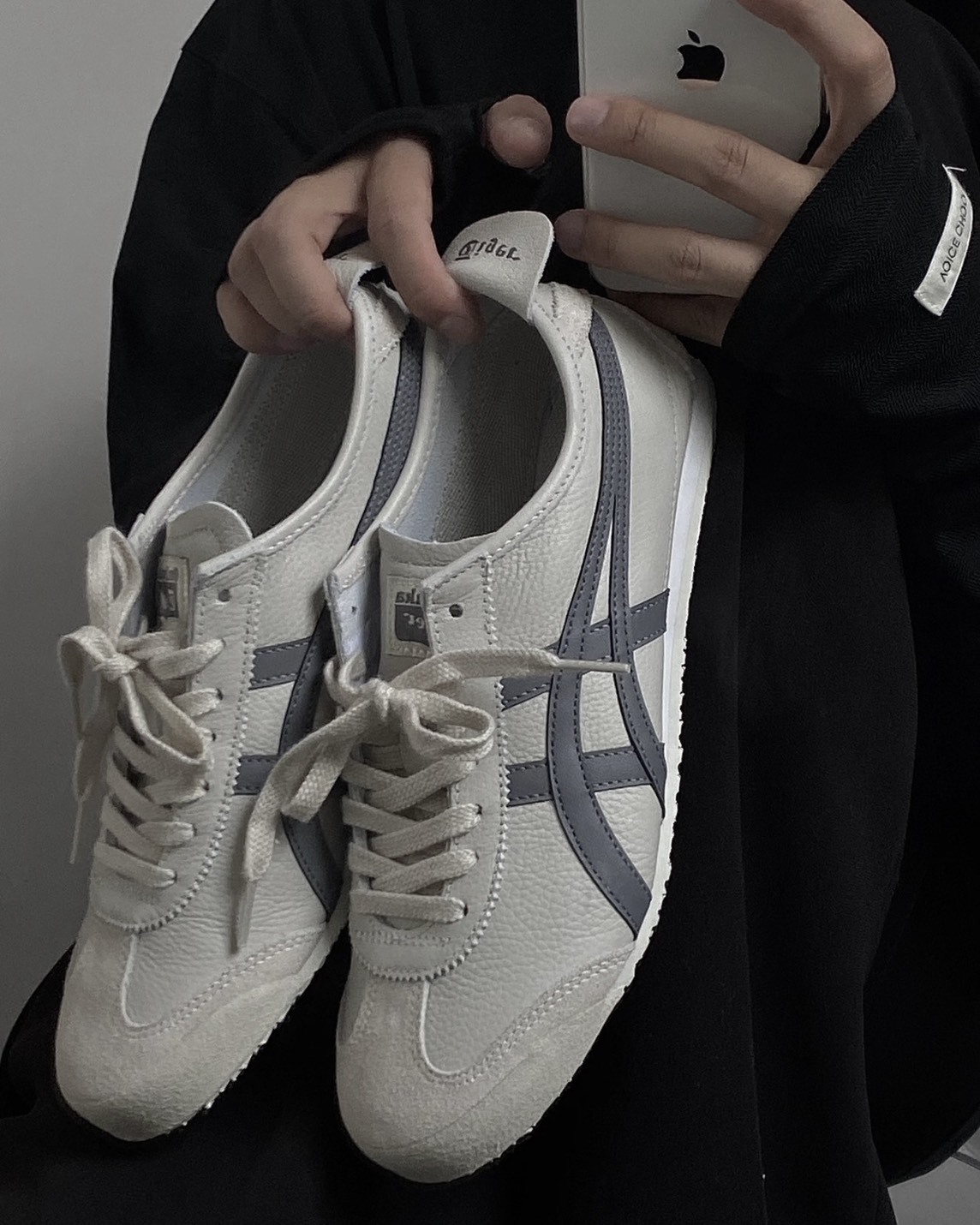 <終於補貨💜>Onitsuka Tiger Mexico 66 鬼塚虎 德訓鞋 荔枝紋 皮革 復古 燕麥米灰