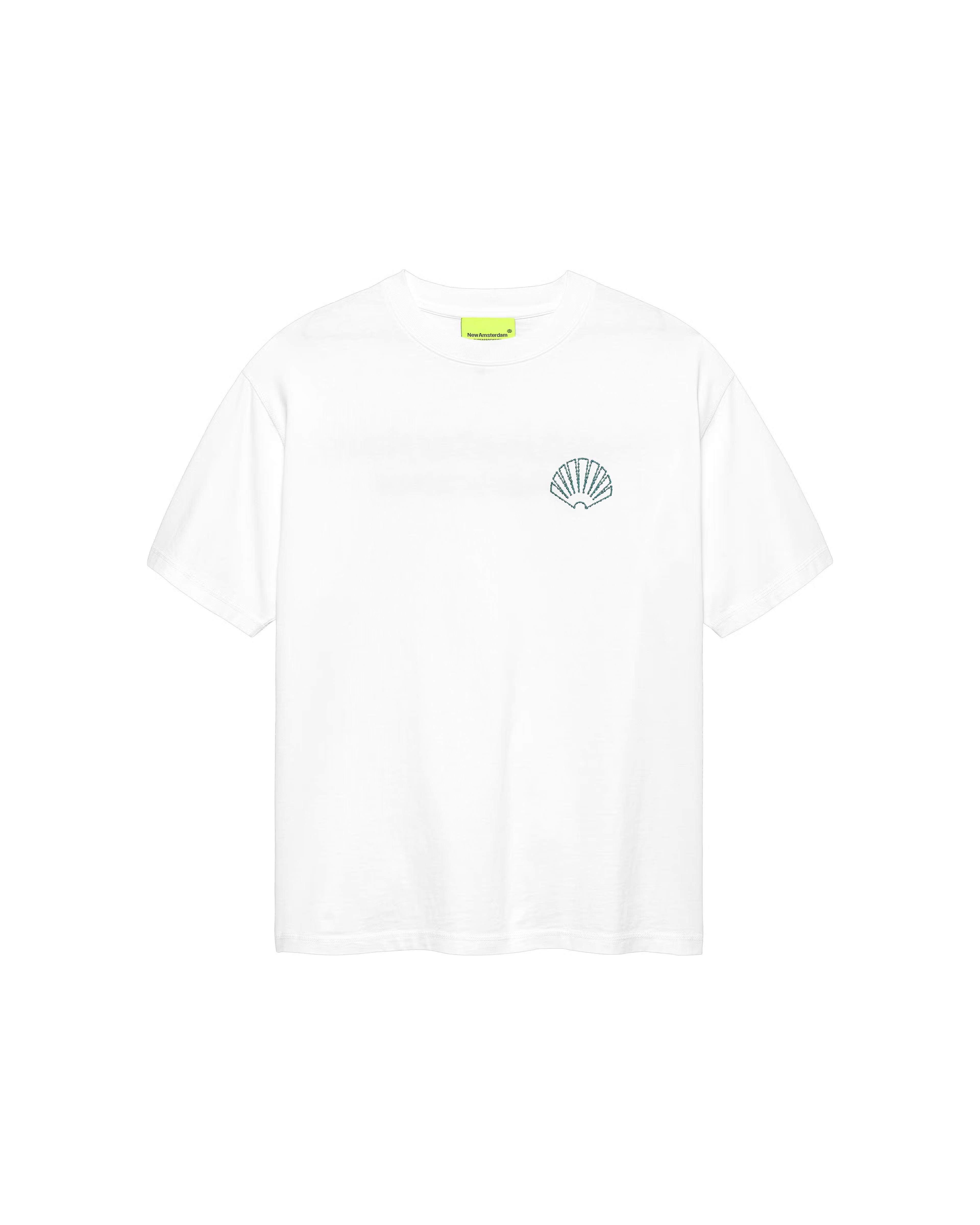 NEW AMSTERDAM SURF ASSOCIATION｜LOGO TEE + WHITE/SEA GREEN