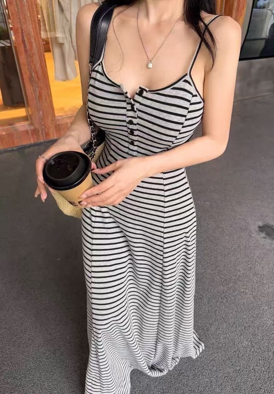 後槓美背開釦罩杯背心長洋