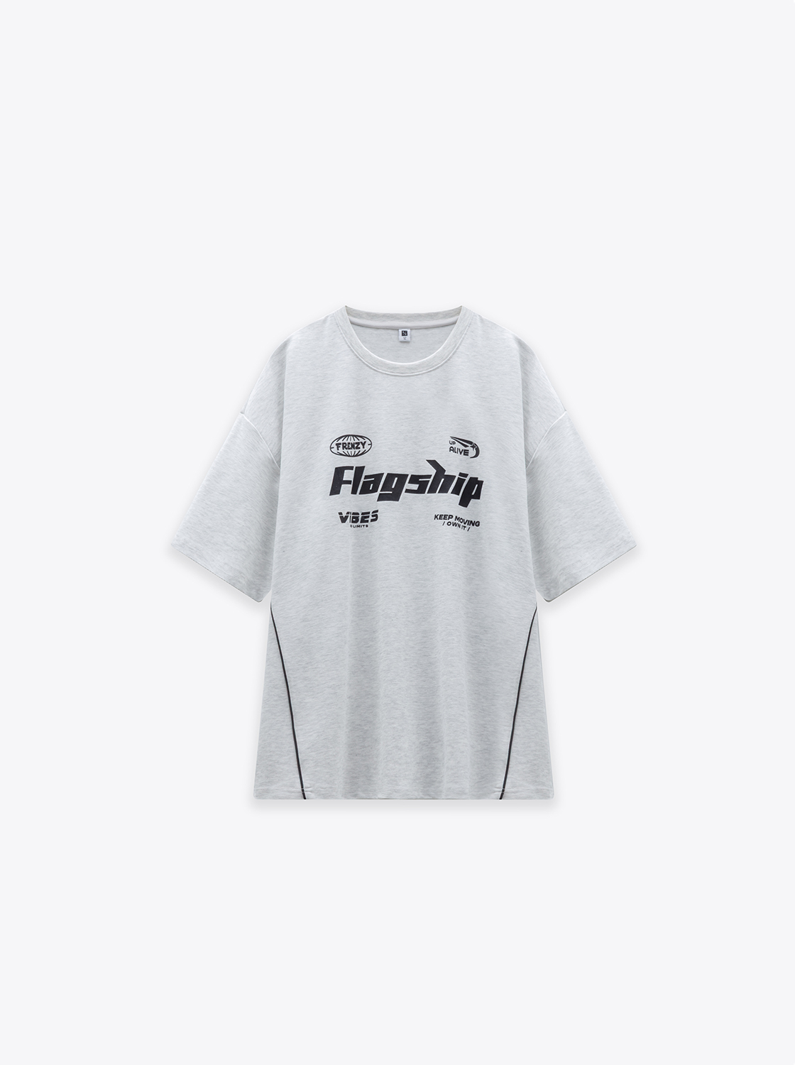 復古印花透氣短TEE