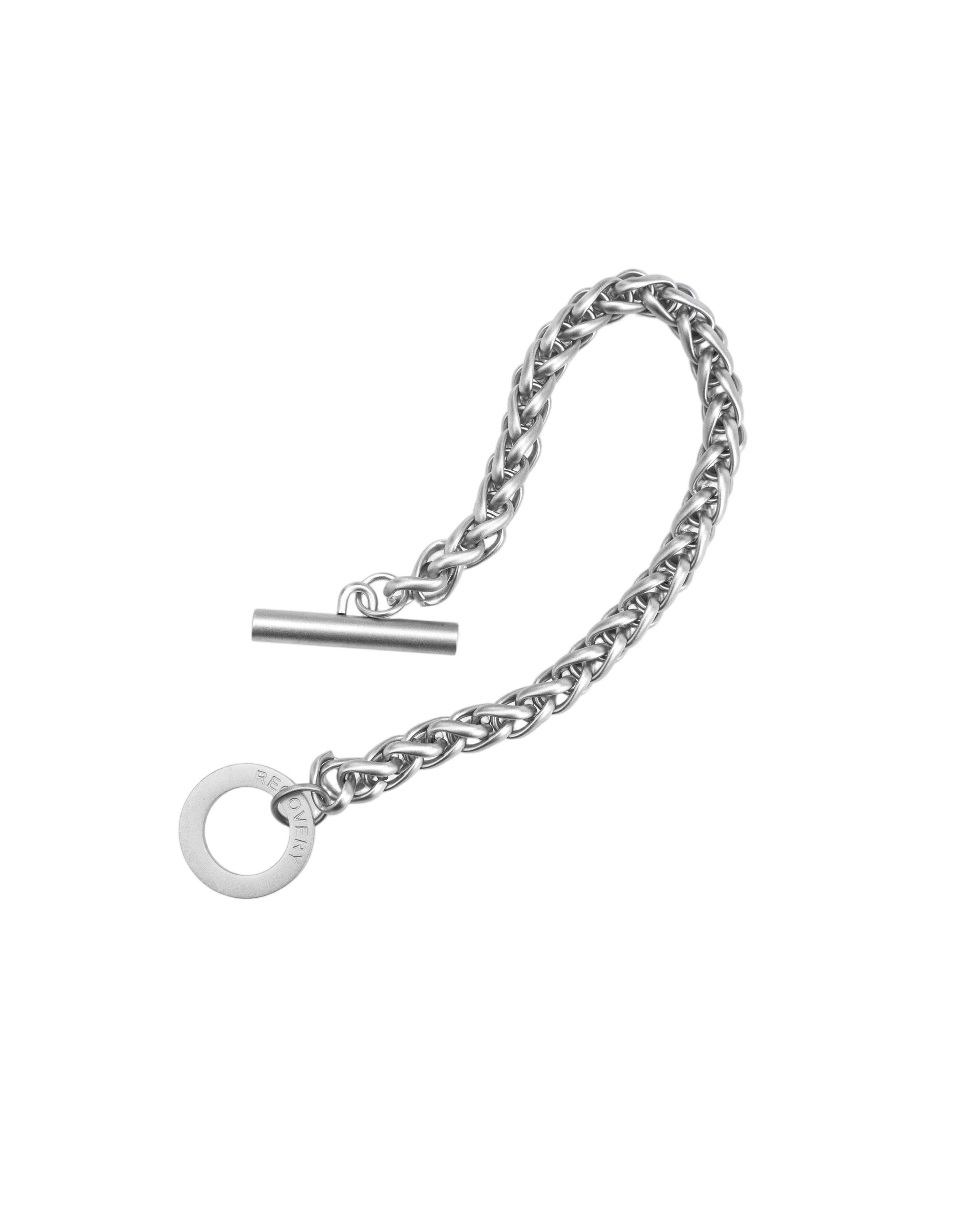 RECOVERY thick twist bracelet (matte silver)