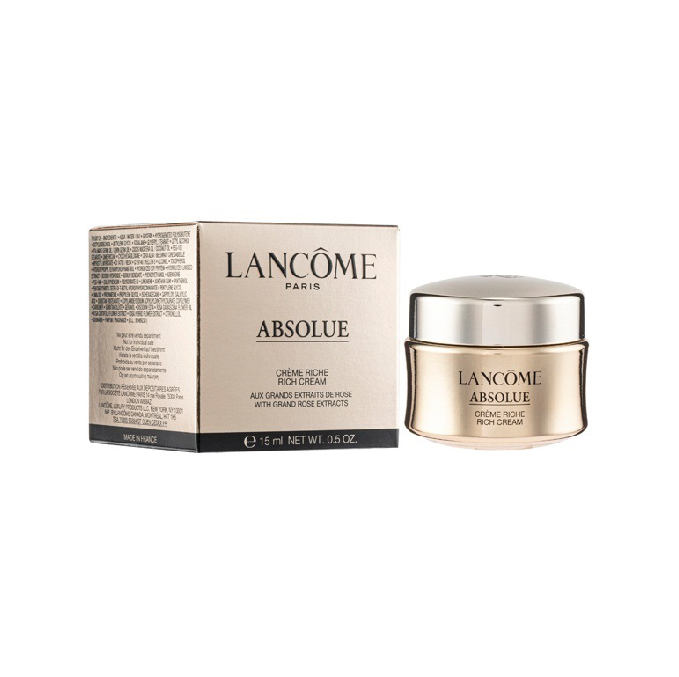 TD22 LANCOME ABSOLUE 極緻完美玫瑰滋潤面霜 THE RICH CREAM　15ml (新舊版本隨機出貨) **到期日:約2027年