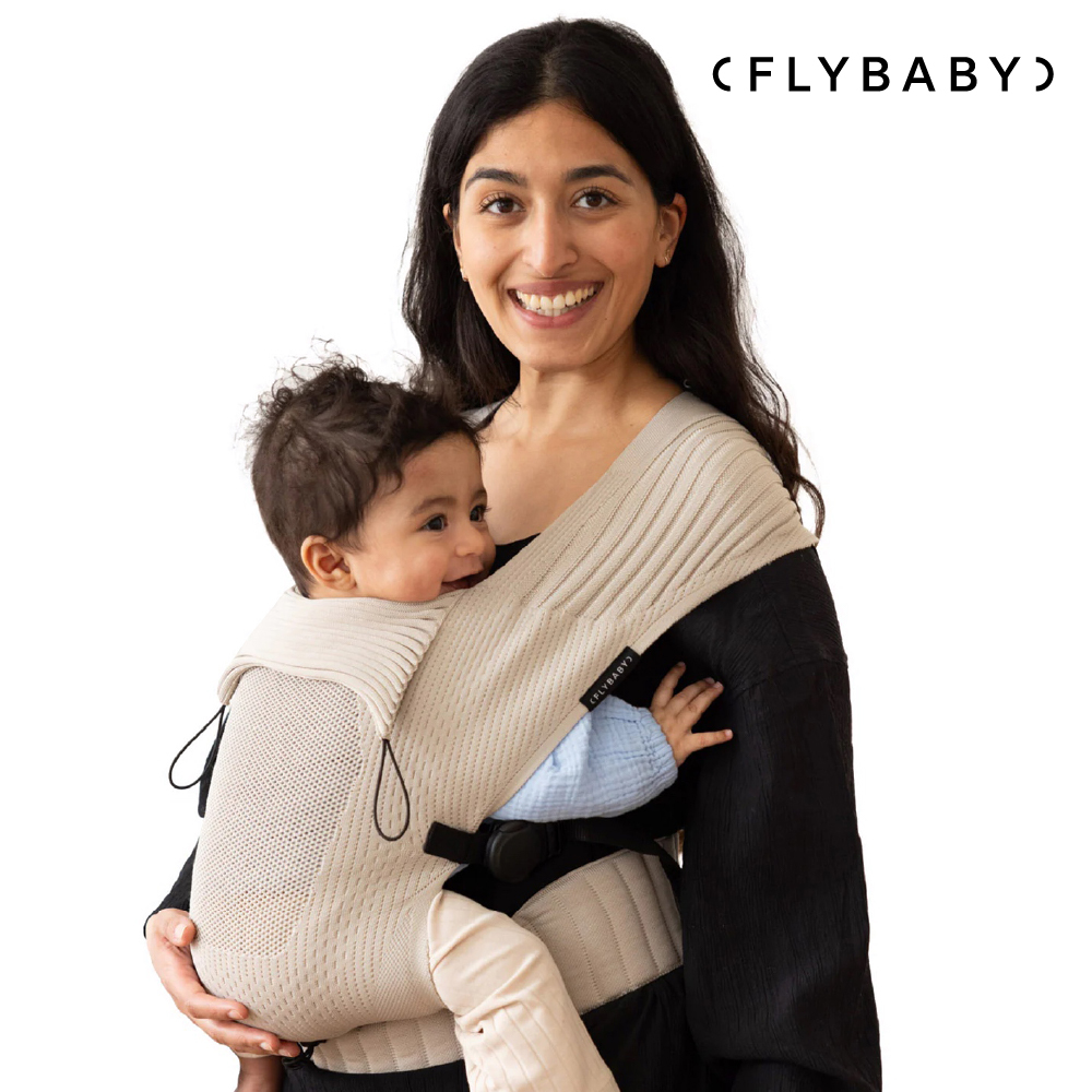 Flybaby  Air 輕便透氣嬰兒揹巾_奶油白