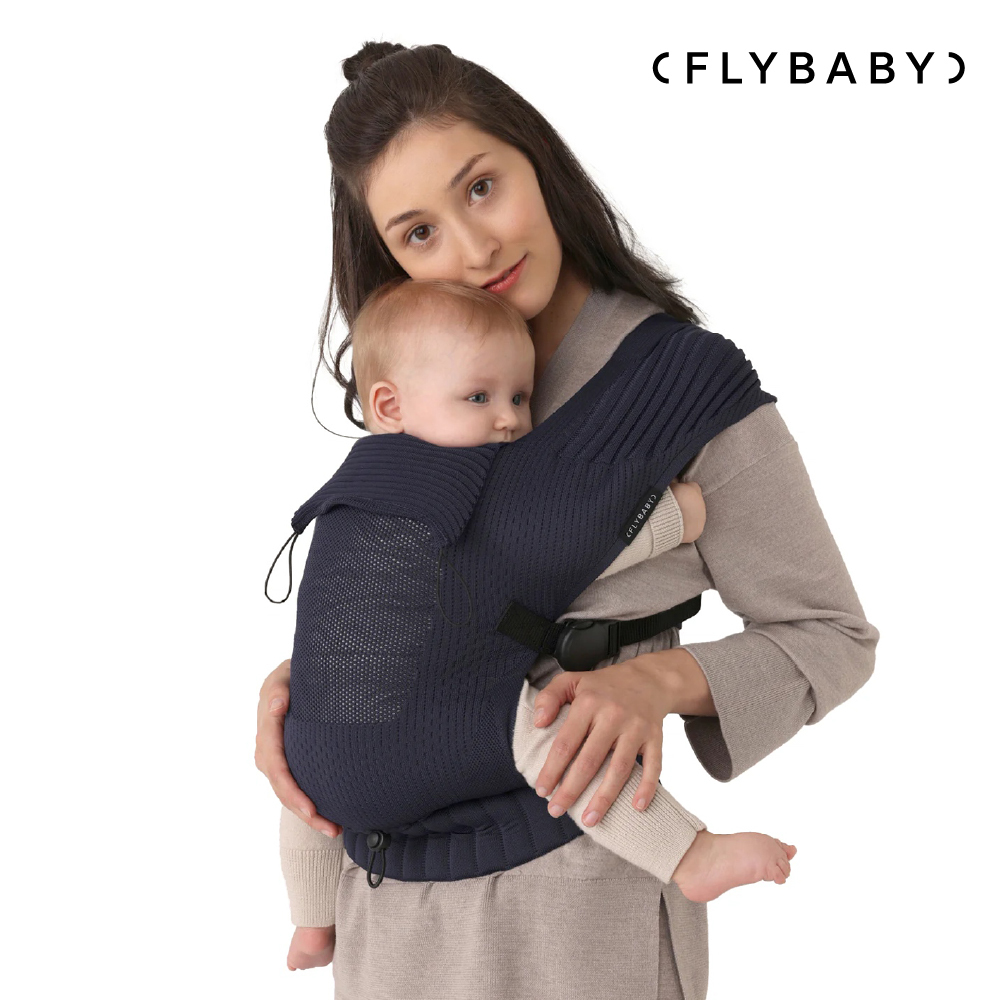 Flybaby  Air 輕便透氣嬰兒揹巾_牛津藍