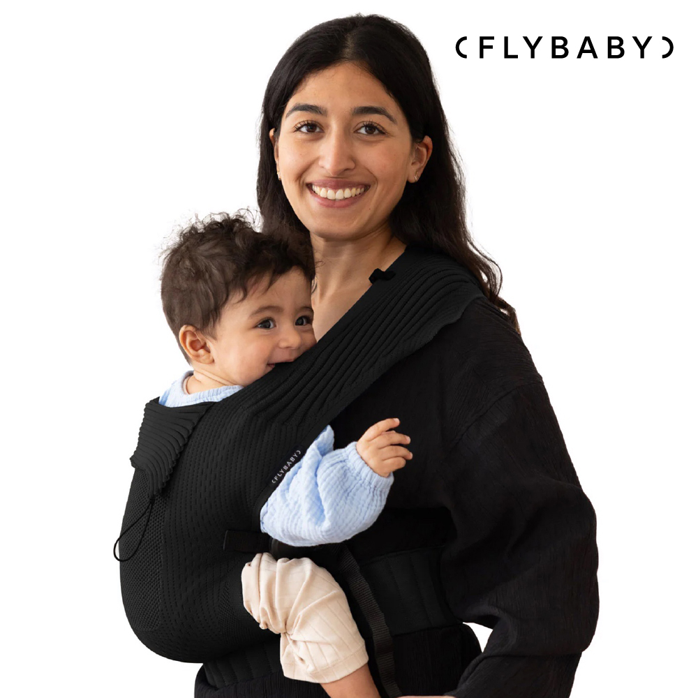Flybaby  Air 輕便透氣嬰兒揹巾_氣質黑