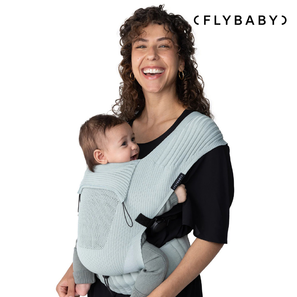 Flybaby  Air 輕便透氣嬰兒揹巾_輕霧綠