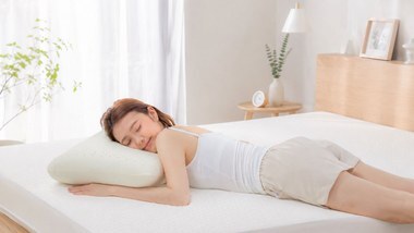 翻身在森好眠乳膠床墊上的支撐示意