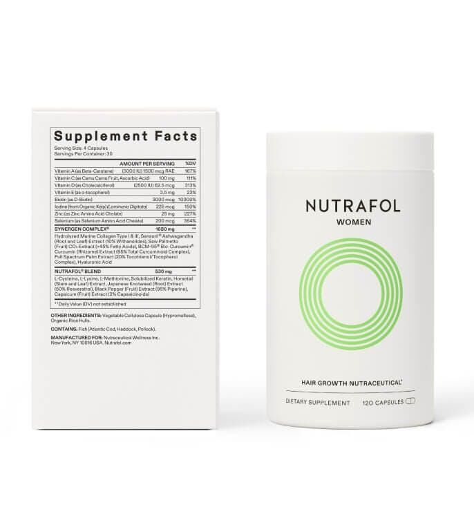 美國 Nutrafol 女性生髮補充劑 120粒【正品  】 臨床證明 讓頭髮更濃密強韌 Hair Growth Women 章小蕙推薦